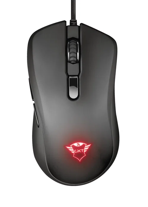 Trust Ratón Gaming GXT 930 Jacx RGB, Óptico 6400 DPI, 8 Botones Programables (2 para pulgar), Negro, Ergonómico para Mano Derecha, Software Personalizable
