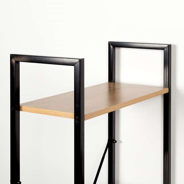 Max Home Mesa Escritorio con Estantería 100x52x120 cm Acero y Melamina
