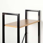 Max Home Mesa Escritorio con Estantería 100x52x120 cm Acero y Melamina