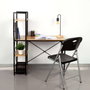 Max Home Mesa Escritorio con Estantería 100x52x120 cm Acero y Melamina