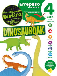 Saldaña, Euskerra Cuaderno de Repaso 4 Años Dinosaurios - Saldaña