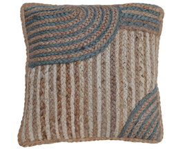 DKD Home Decor Cojín de Yute Abstracto Marrón y Gris