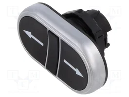 LOVATO ELECTRIC Interruptor Doble Platinum 22mm Negro/Negro