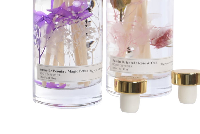 DKD Home Decor Ambientador Mikado Cristal Rosa/Peonia 100 ml