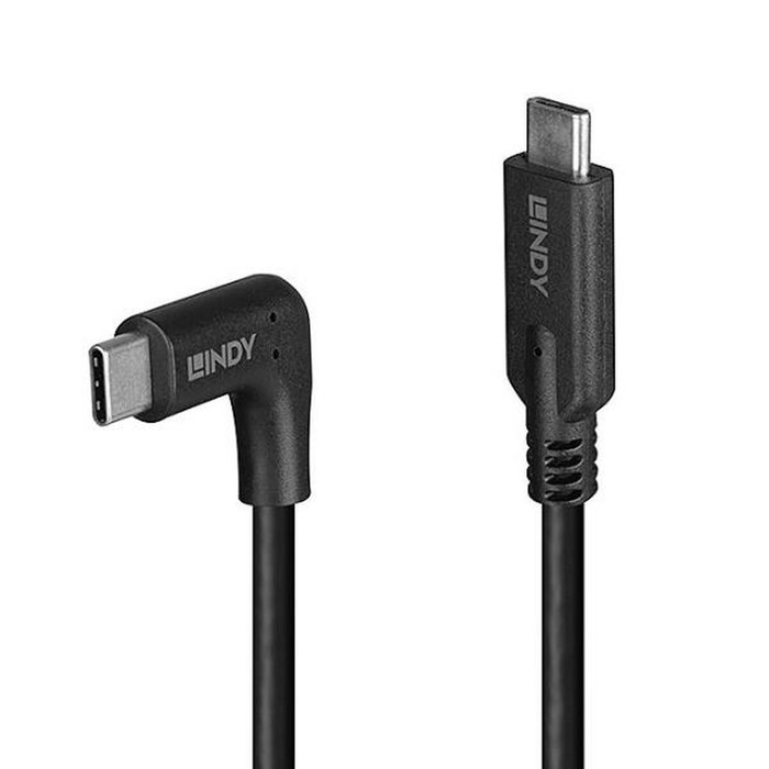 LINDY Cable USB 3.2 Gen 2 USB C de 0,5 m con conector angular