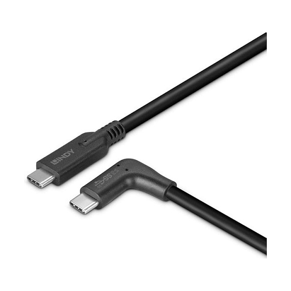 LINDY Cable USB 3.2 Gen 2 USB C de 0,5 m con conector angular
