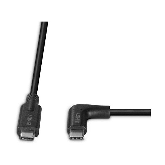 LINDY Cable USB 3.2 Gen 2 USB C de 0,5 m con conector angular
