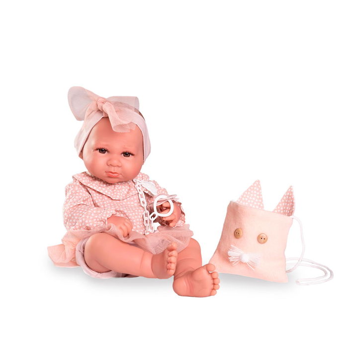 Muñeca Recién Nacida Antonio Juan Luca 50421 con Bolsito, Vinilo, 42 cm
