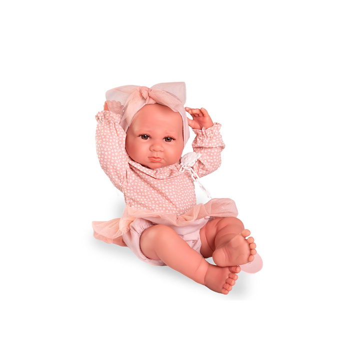 Muñeca Recién Nacida Antonio Juan Luca 50421 con Bolsito, Vinilo, 42 cm