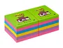 Post-it Bloc de Notas Adhesivas Super Stick 76x76 mm Pack de 12 Verde Rosa Amarilla Surtidos