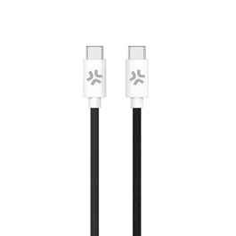 Celly Cable USB-C a USB-C de 1,5 m Tejido Trenzado Negro