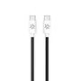 Celly USBCUSBCCOTTBK Cable USB-C a USB-C 1.5m Negro/Blanco, Carga Rápida PD 100W, Tejido Trenzado Resistente para iPhone 15 y Android
