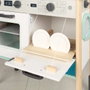 Color Baby Cocina Electrónica de Madera con Lavadora y Planchador 81x30x97 cm - Juguete para Niños