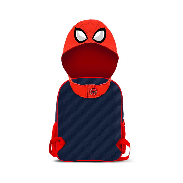Marvel Spiderman Mochila Infantil con Capucha Integrada Hood Gaze Rojo 11 x 26 x 31 cm