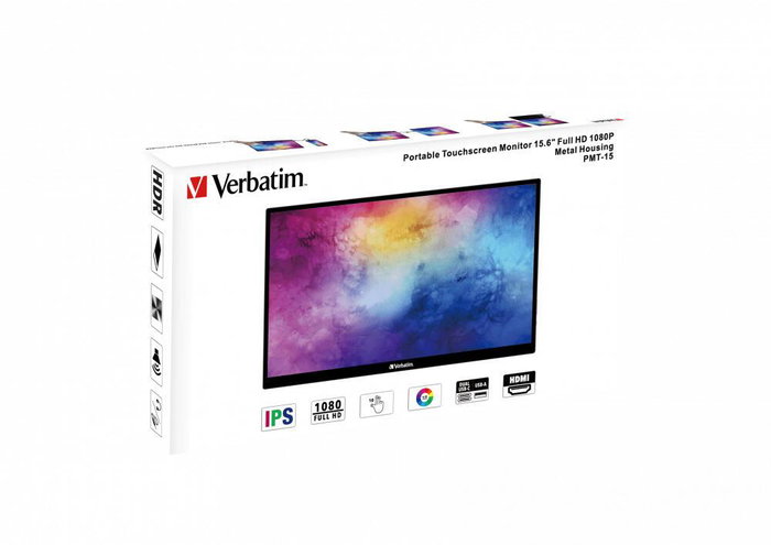 Verbatim Monitor Táctil Portátil PMT-15 15.6 pulg Full HD