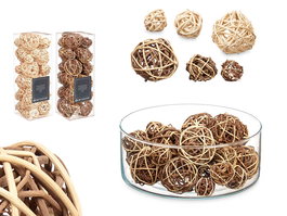 Giftdecor Set 24 Bolas Decoración Navidad 2 Modelos Surtidos Blanco y Negro 10x10x30cm (Set de 12)