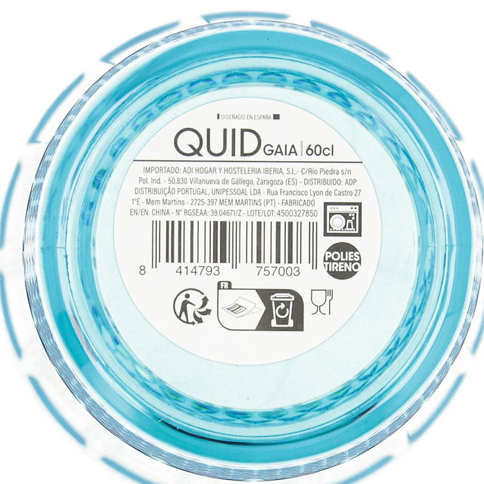 Vaso Poliestireno Gaia Quid 60 cL