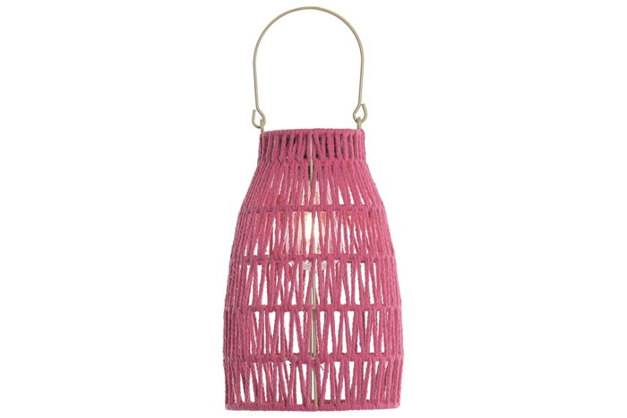 DKD Home Decor Lampara Solar Terraza Jardin Multicolor Set 3 24x24x44 cm