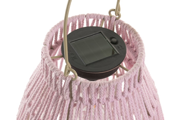 DKD Home Decor Lampara Solar Terraza Jardin Multicolor Set 3 24x24x44 cm