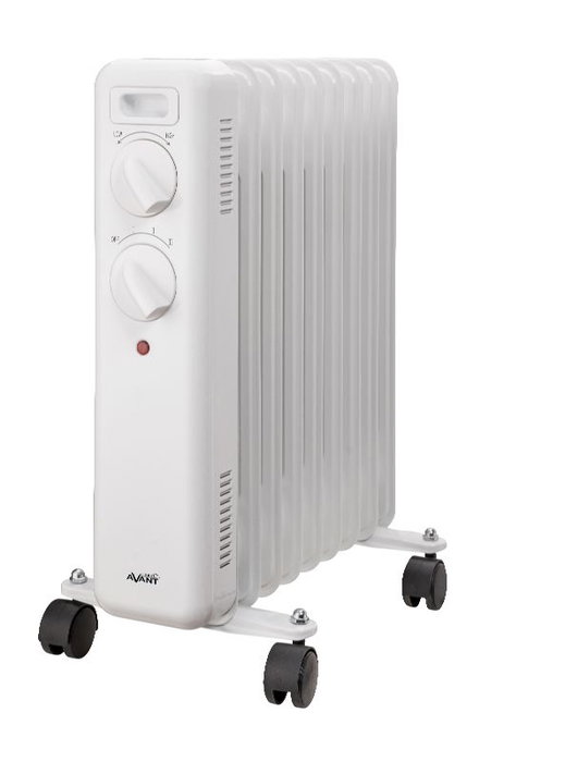 AVANT Radiador de aceite de 2000W con 9 elementos y termostato regulable