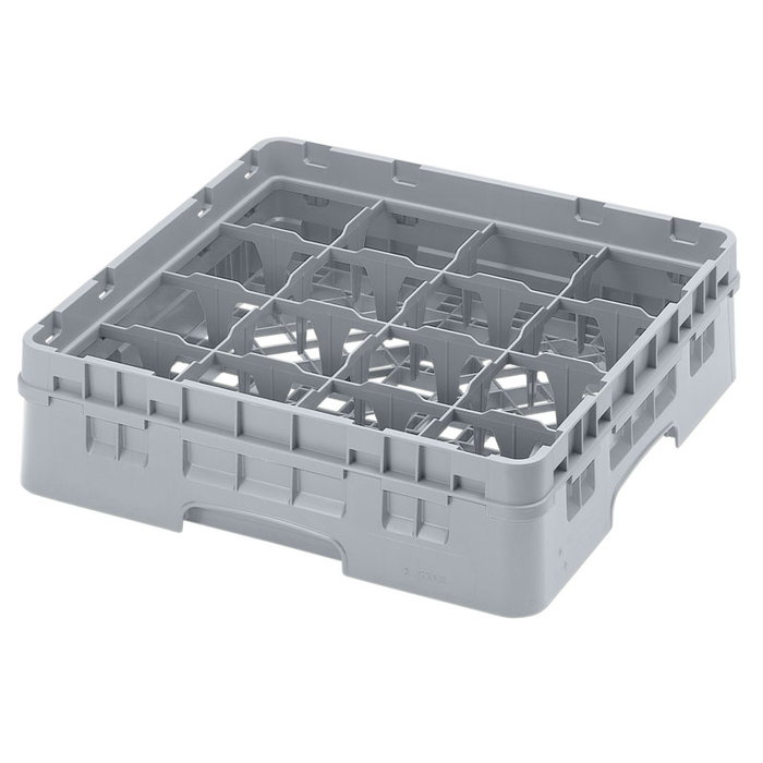 CAMBRO - 16S318-151 - Cesta de lavado 16 comp. 1 altura - 10,9 cm Ø máx. - alt. máx. 9,4 cm - 50 x 50 x 14,3 cm - Gris claro CAMBRO - 16S318-151 - Cesta de lavado 16 comp. 1 altura - 10,9 cm Ø máx. - alt. máx. 9,4 cm - 50 x 50 x 14,3 cm - Gris claro