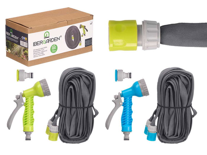 Ibergarden Manguera Expandible 15 Metros 26.5x16x12 cm (Set de 6) Ibergarden Manguera Expandible 15 Metros 26.5x16x12 cm (Set de 6)