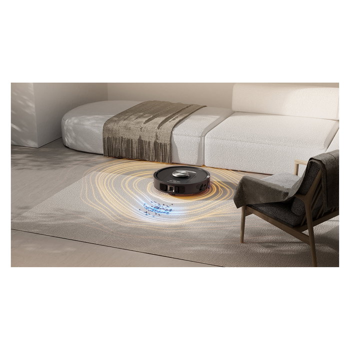 Shark RV2800YEEU Robot Aspirador y Fregador con LiDAR, Programable, Para Alfombra y Suelo Duro, Negro y Plata, Capacidad Polvo 0.3L y Agua 1.7L, 110 Min Autonomía