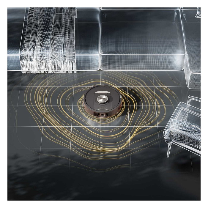 Shark RV2800YEEU Robot Aspirador y Fregador con LiDAR, Programable, Para Alfombra y Suelo Duro, Negro y Plata, Capacidad Polvo 0.3L y Agua 1.7L, 110 Min Autonomía