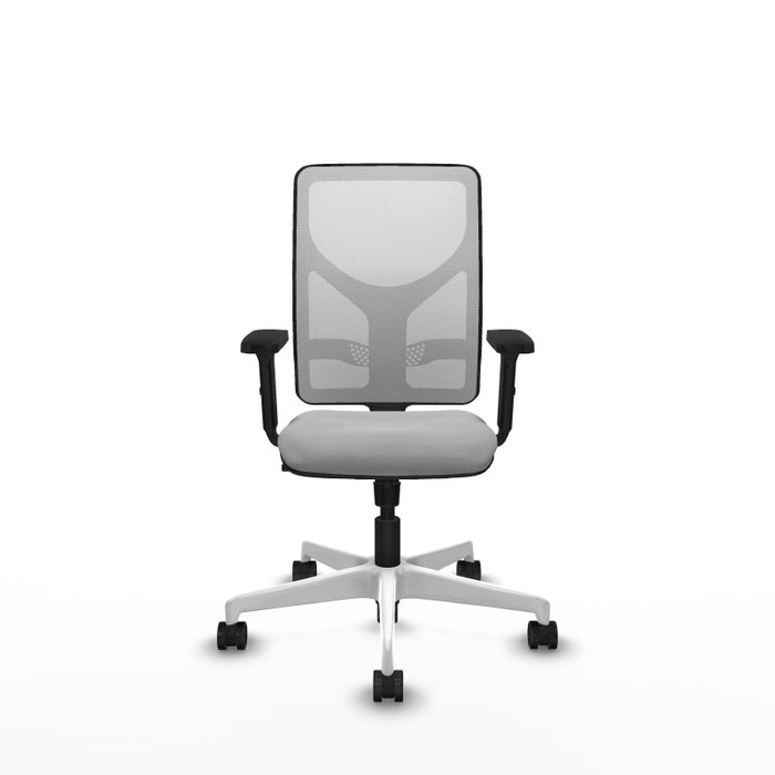 PIQUERAS Y CRESPO Silla de oficina Motilla con mecanismo Sincro, Gris claro y Blanco PIQUERAS Y CRESPO Silla de oficina Motilla con mecanismo Sincro, Gris claro y Blanco