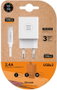 Tech One Tech Cargador de Pared TEC2403 con 2xUSB y Cable USB-C Blanco