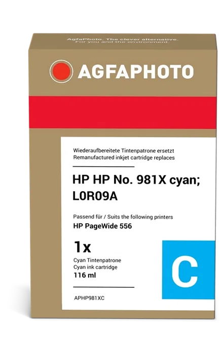 Agfa Photo compatible con HP 981X cian Cartucho de tinta ~10.000 páginas Agfa Photo compatible con HP 981X cian Cartucho de tinta ~10.000 páginas