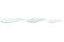 DKD Home Decor Set de 3 Bandejas de Cristal Azul Celeste con Diseño de Pez