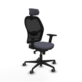 PIQUERAS Y CRESPO Silla de oficina Jorquera Gris oscuro y Negro
