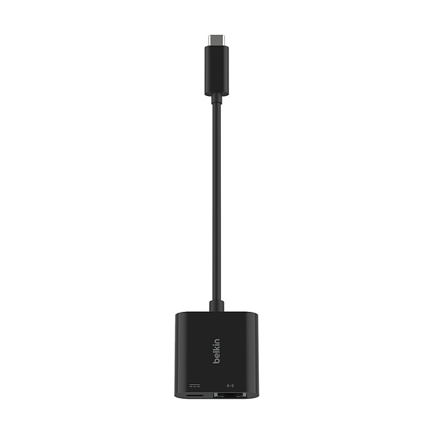 Belkin Adaptador USB-C a Ethernet + Carga 100W Negro INC019BTBK Belkin Adaptador USB-C a Ethernet + Carga 100W Negro INC019BTBK