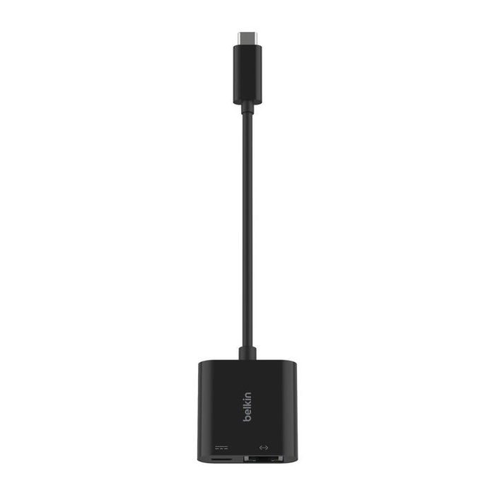 Belkin INC019BTBK Adaptador USB-C a Ethernet Gigabit RJ-45 con Puerto de Carga de 100W, Compatible con MacBook, iPad Pro, Surface Book Belkin INC019BTBK Adaptador USB-C a Ethernet Gigabit RJ-45 con Puerto de Carga de 100W, Compatible con MacBook, iPad Pro, Surface Book