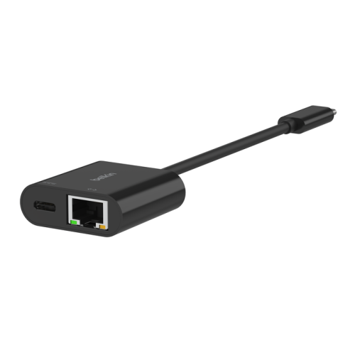 Belkin Adaptador USB-C a Ethernet + Carga 100W Negro INC019BTBK Belkin Adaptador USB-C a Ethernet + Carga 100W Negro INC019BTBK