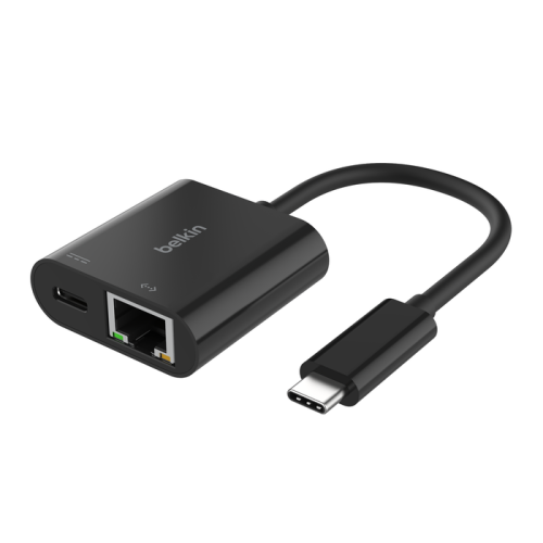 Belkin Adaptador USB-C a Ethernet + Carga 100W Negro INC019BTBK Belkin Adaptador USB-C a Ethernet + Carga 100W Negro INC019BTBK