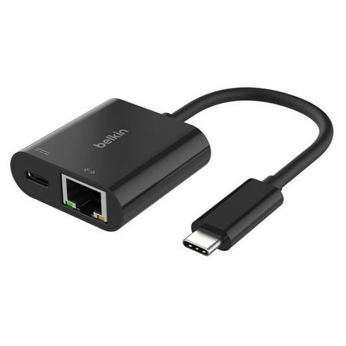 Belkin Adaptador USB-C a Ethernet + Carga 100W Negro INC019BTBK Belkin Adaptador USB-C a Ethernet + Carga 100W Negro INC019BTBK