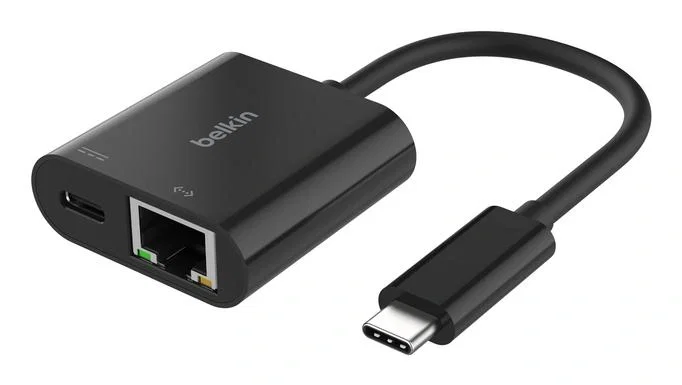 Belkin Adaptador USB-C a Ethernet + Carga 100W Negro INC019BTBK Belkin Adaptador USB-C a Ethernet + Carga 100W Negro INC019BTBK