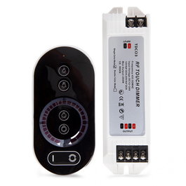 Controlador-Dimmer Táctil para Tira LED Unicolor 12-24VDC, 144/288W, Mando RF