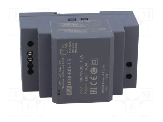 MEAN WELL DDR-60L-15 Convertidor DC/DC 60W 15VDC 4A