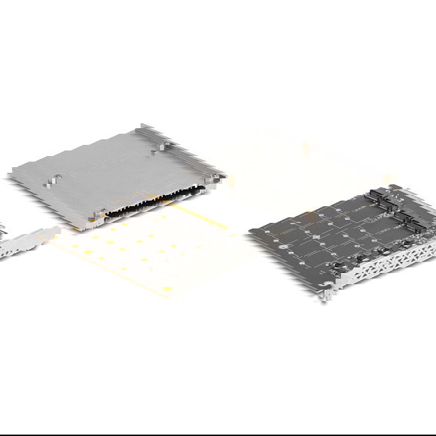 DeLOCK Tarjeta Expansión PCIe x16 a 4x NVMe M.2 Interno con Disipador - Bifurcación, PCIe 4.0, S.M.A.R.T., TRIM, Windows/Linux (145 x 111 mm)