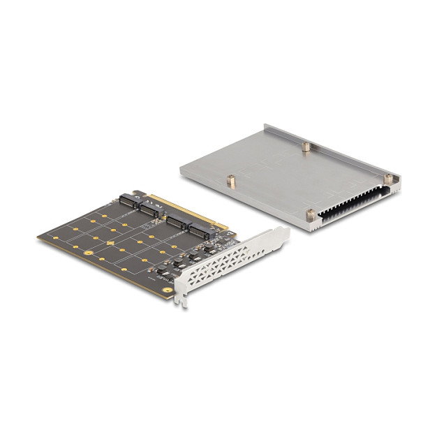 DeLOCK Tarjeta PCI Express x16 a 4 x NVMe M.2 Key M con disipador 90210 DeLOCK Tarjeta PCI Express x16 a 4 x NVMe M.2 Key M con disipador 90210