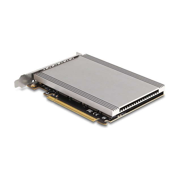 DeLOCK Tarjeta Expansión PCIe x16 a 4x NVMe M.2 Interno con Disipador - Bifurcación, PCIe 4.0, S.M.A.R.T., TRIM, Windows/Linux (145 x 111 mm)