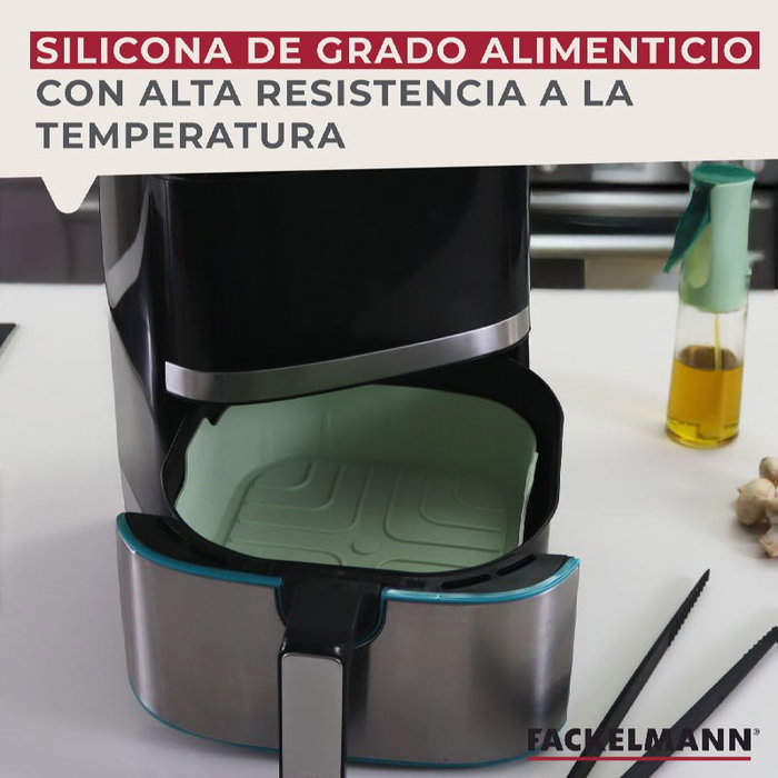 FACKELMANN Molde de Silicona Cuadrado para Airfryer