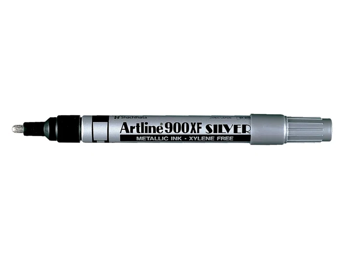 Artline Rotulador Permanente Tinta Metálica EK-900 Plata Punta Redonda 2.3 mm Ideal Decoración Postales