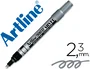 Artline Rotulador Permanente Tinta Metálica EK-900 Plata Punta Redonda 2.3 mm Ideal Decoración Postales