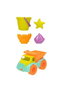 Color Baby Camión de Playa 18 cm con Pala, Rastrillo, Cubo y 3 Moldes - Juguete Infantil para Verano