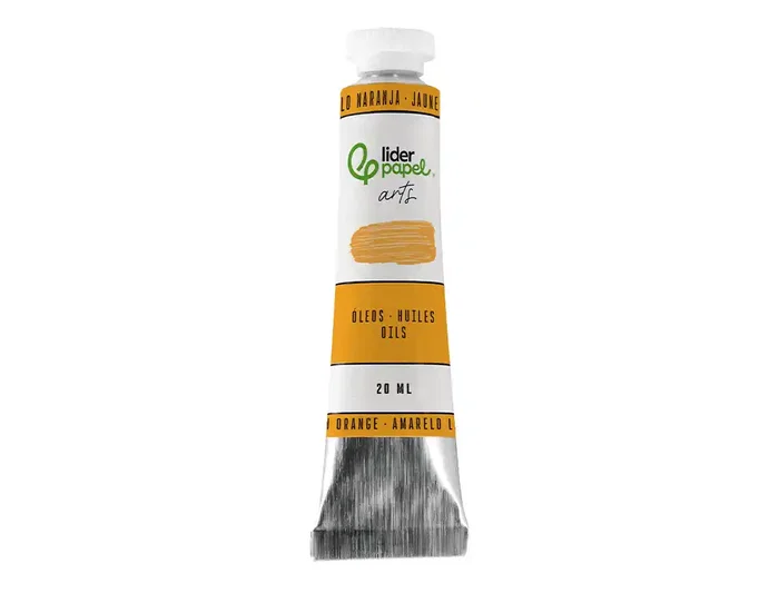 Liderpapel Pintura al Óleo Tubo de Aluminio 20 ml Amarillo Naranja