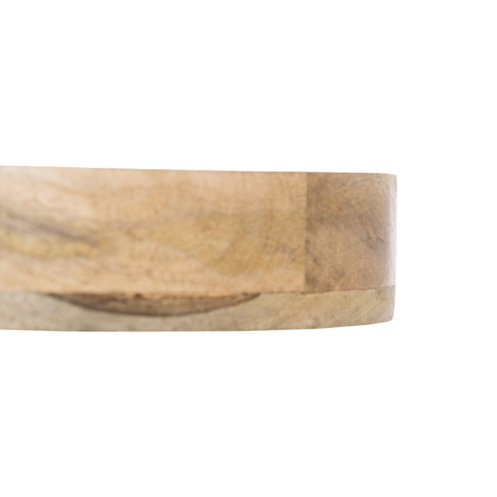 Bandeja Blanco-Natural Madera de Mango 35 X 35 X 5 cm